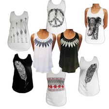 PANASIAM Tank Tops T-Shirt peace n love spirit design Oberteil Träger Top Tee
