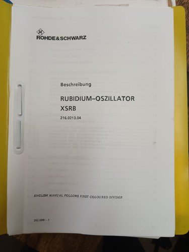Rhode schwarz techn - &,