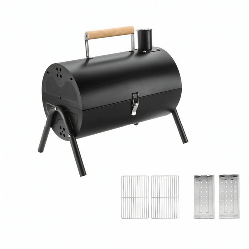 Tragbarer holzkohlegrill mit - tragbarer,