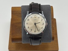 Timex Quarz Uhr Herren Vintage Sammlerstück selten mit Lederarmband 