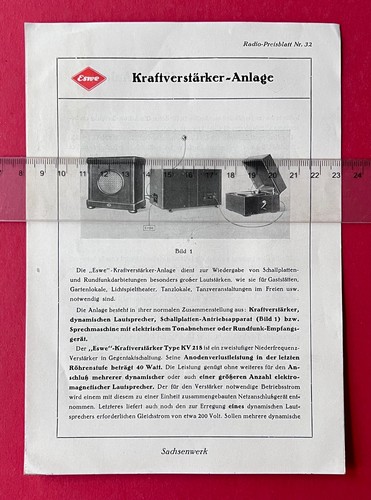 Altes radio preisblatt - radio,