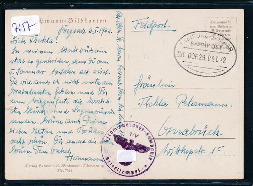 7657 bahnpost ovalstempel - 7657),