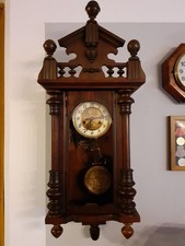 Regulator Wanduhr (Gustav Becker) Antiquität Antik Holzkasten Mechanisch