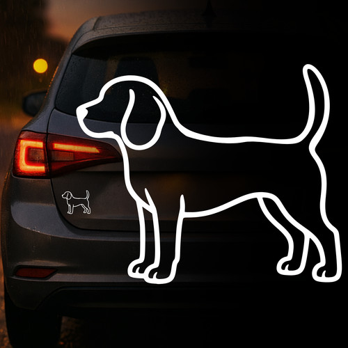 Auto aufkleber beagle hund - auto,
