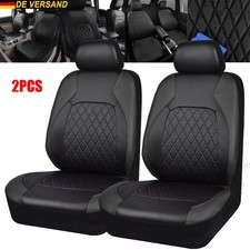 2 Stk. Schonbezüge Auto PKW Schwarz PREMIUM PU Kunstleder Sitzbezug Sitzbezüge