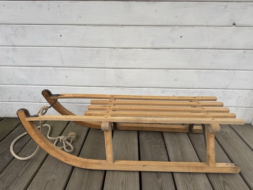 Davos vintage rodelschlitten - davos,