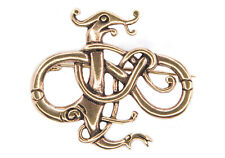 Askan Fibel Brosche Wikinger Drache Bronze Symbol Schmuck NEU