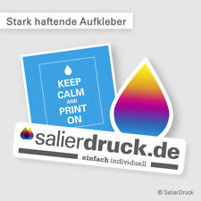 Aufkleber drucken - stark haftend - wetterbeständig - individuelle Größen Formen