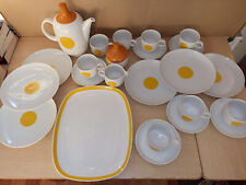 Rosenthal Kaffeservice 70er Studioline gelber Punkt, 26 teilig