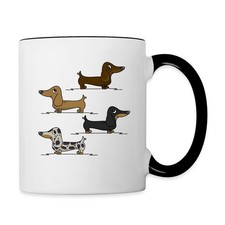 Dackel Dackeln Hund Geschenk Für Hundebesitzer Zwergdackel Tasse zweifarbig