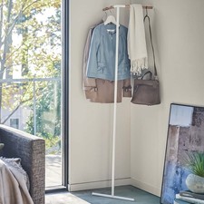 B-WARE Yamazaki Eck-Kleiderständer Garderobenständer zum Anlehnen weiß