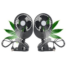 2 Stück Grow Ventilator mit Clip Klemme Klemmventilator I Clipventilator Grower 