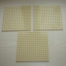 LEGO ® 3 x Bauplatten 16 x 16 Noppen tanfarben, beige  Bauplatte / Grundplatte