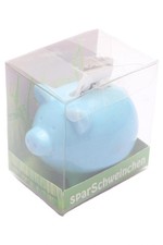 GILDE Spardose Sparschwein Blau Keramik 5cm