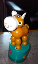 LEGLER SMALL FOOT NILPFERD HAPPY HIPPO DRÜCKFIGUR HANDDRÜCKSPIEL HOLZ HANDARBEIT