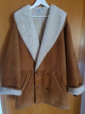 Herren Leder-Lammfell Jacke/Kurzmantel, Cognacbraun, GR. XXL, NURSEYS England