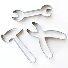 Ausstecher 3er Set Werkzeug Hammer Zange Schraubenschlüssel Plätzchen Keks Deko