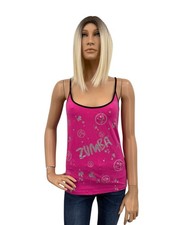 Zumba Sport top tragertop tragerhemd pink schwarz Silber Größe I