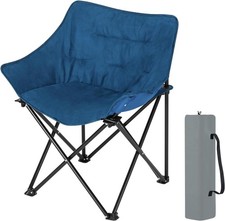Campingstuhl klappbarer Angelstuhl Liegestuhl 120kg Faltstuhl Blau 8146bl