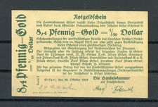 Erfurt 8,4 Pfennig Gold Notgeldschein ...................................2/29801