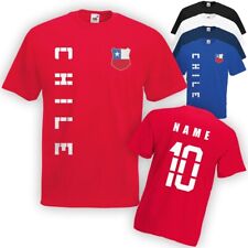 Chile T-Shirt Wunsch Name Nummer WM 2022 N Trikot Fanshirt Geschenk Fussball