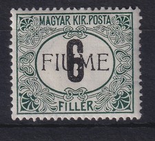 Fiume 1918 Portomarke 6 f