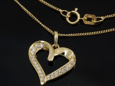 585 Gold Herz Anhänger 18 x