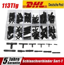 113 Schlauchverbinder Sortiment Reduzierstück T Stück Verbinder Satz Kfz Set 