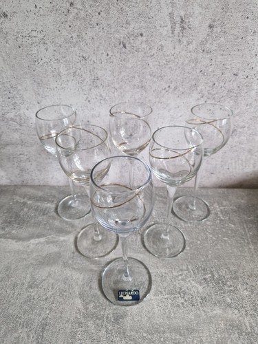 Sherrygläser mit goldspirale - sherrygläser,