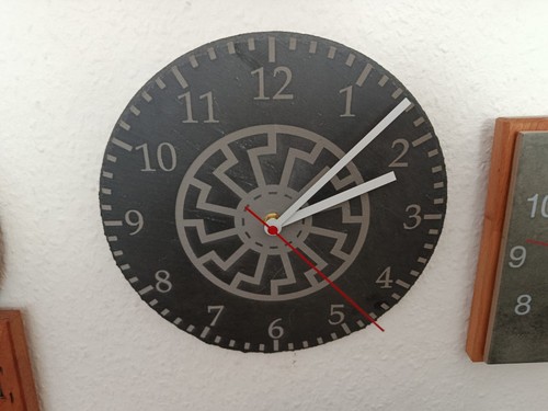 Wanduhr schiefer schwarze - wanduhr,