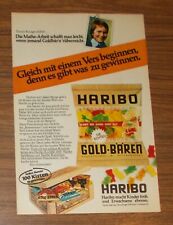 Seltene Werbung HARIBO GOLDBÄREN Kisten 1976