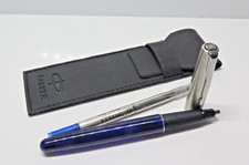 Parker Frontier Rollerball Edelstahl-blau mit Parker Etui, unbenutzt