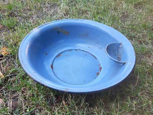 Alte blaue emaille schüssel - blaue,