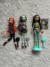 Monster High First Wave Toralei Stripe, Frankie Stein, Cleo De Nile Dead Tired