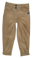 lange Damen- Trachten- LEDERHOSE / Velours- Trachtenhose in khaki ca. Gr. 40-42