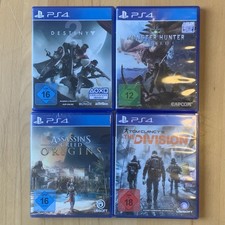 PS4 Videospiele Konvolut Destiny, Monster Hunter, Assassin's Creed, The Division