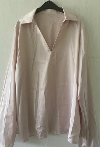 Damen satin bluse - damen, taupe