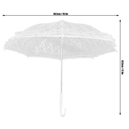 Weißer spitzenregenschirm - weißer,