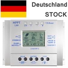 20A 30A 40A 60A 80A MPPT Solar Panel Laderegler Solarregler 12V/24V Auto W1