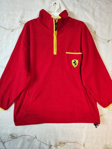 Vintage ferrari red fleece - ferrari,
