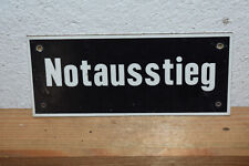 Original Altes Schild Notausstieg,Bus,Bahn,Strassenbahn,Reichsbahn,Deko,Retro