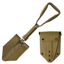 Klappspaten Coyote Tan mit Tasche BW Modell Feldspaten Outdoor Bundeswehr braun