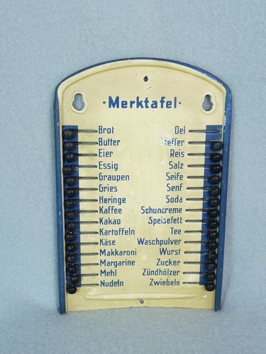 Alte merktafel liste blech - alte,