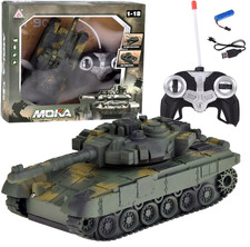 Ferngesteuerter Panzer Kinder R/C Spielzeug mit Drehbarem Turm Kampfpanzer Akku