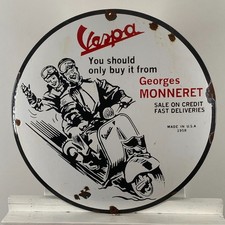 Piaggio Vespa Emailschild - Ø