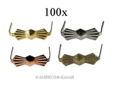 100x Verbinder Klammer 'Karo'