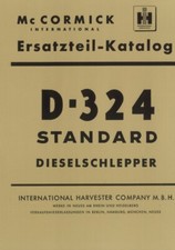 McCormick Ersatzteilliste Dieselschlepper Standard D324 Traktor Ersatzteilliste
