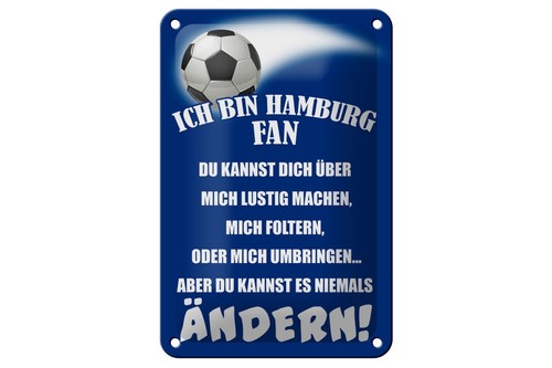 Blechschild ich bin hamburg - ich,