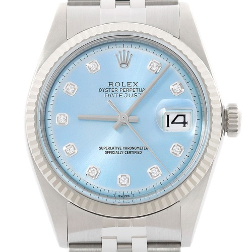 Rolex datejust 18k weiss gold - rolex,