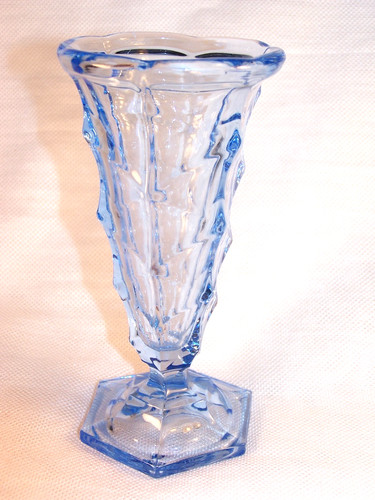 Art deco pressglasvase - art-deco, m
